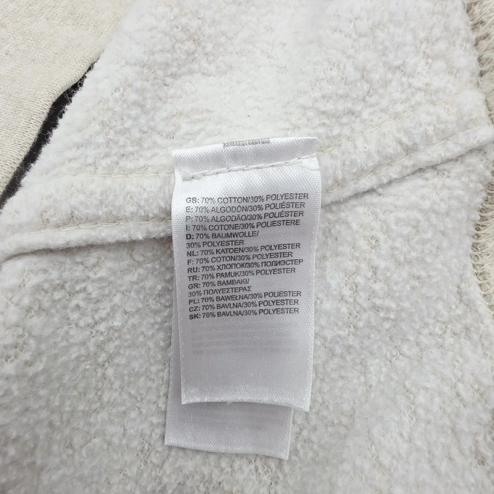 The North Face Mens L‎ Beige Graphic Hoodie Pullover Hooded Sweatshirt TNF Logo